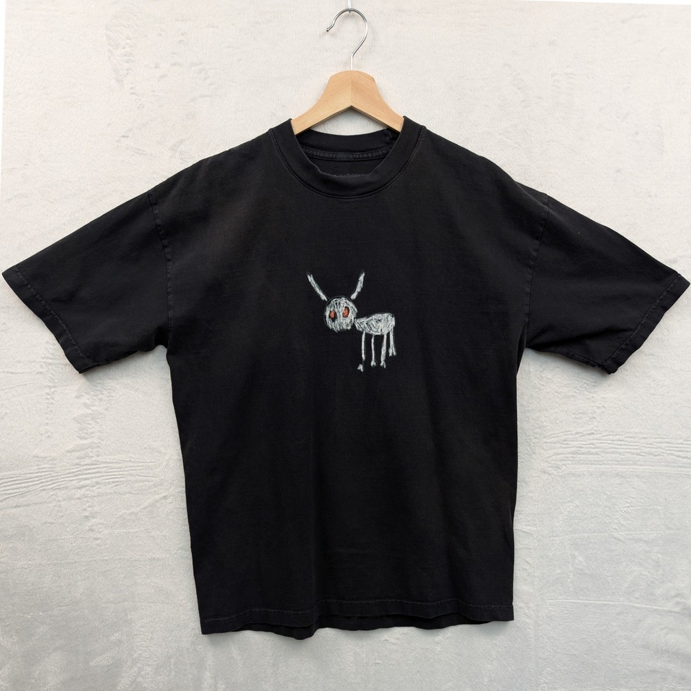 Drake Related T-Shirt Men's L Black For All The Dogs Album Art Relaxed Fit USA